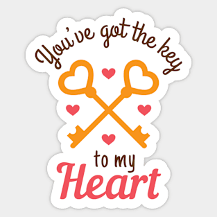 Key to My Heart Sticker